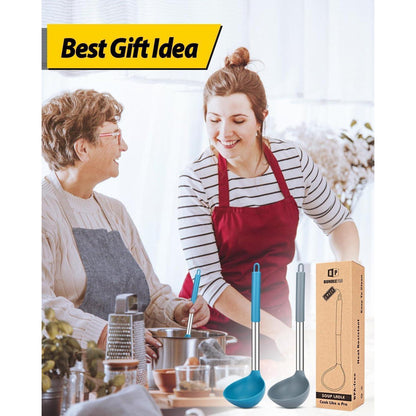 2er Set Silikon Schöpflöffel, großer Löffel für