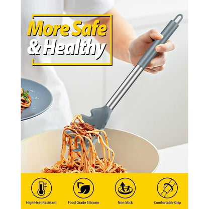 Silikon Spaghettilöffel Set - Hitzebeständiger Nudellöffel
