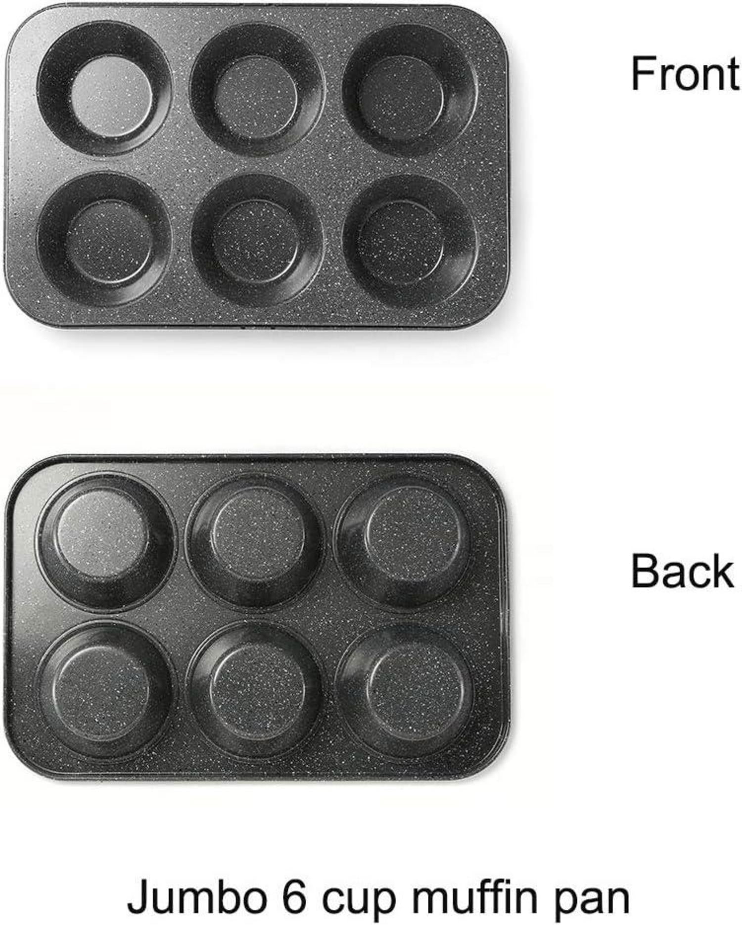 Jumbo Muffinform mit 6 Tassen für Große Muffins, Schwarzer