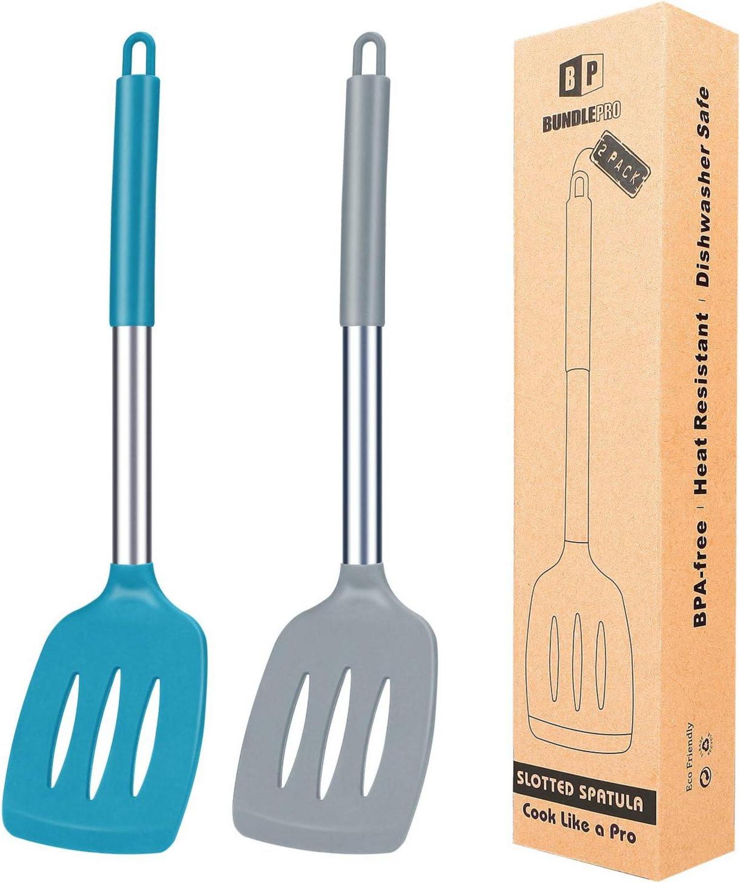 Silikon Pfannenwender mit Schlitzen & Antihaftbeschichtung