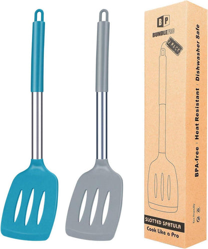 Silikon Pfannenwender mit Schlitzen & Antihaftbeschichtung