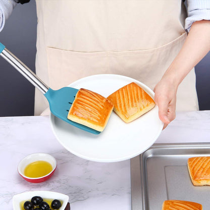 Silikon Pfannenwender mit Schlitzen & Antihaftbeschichtung