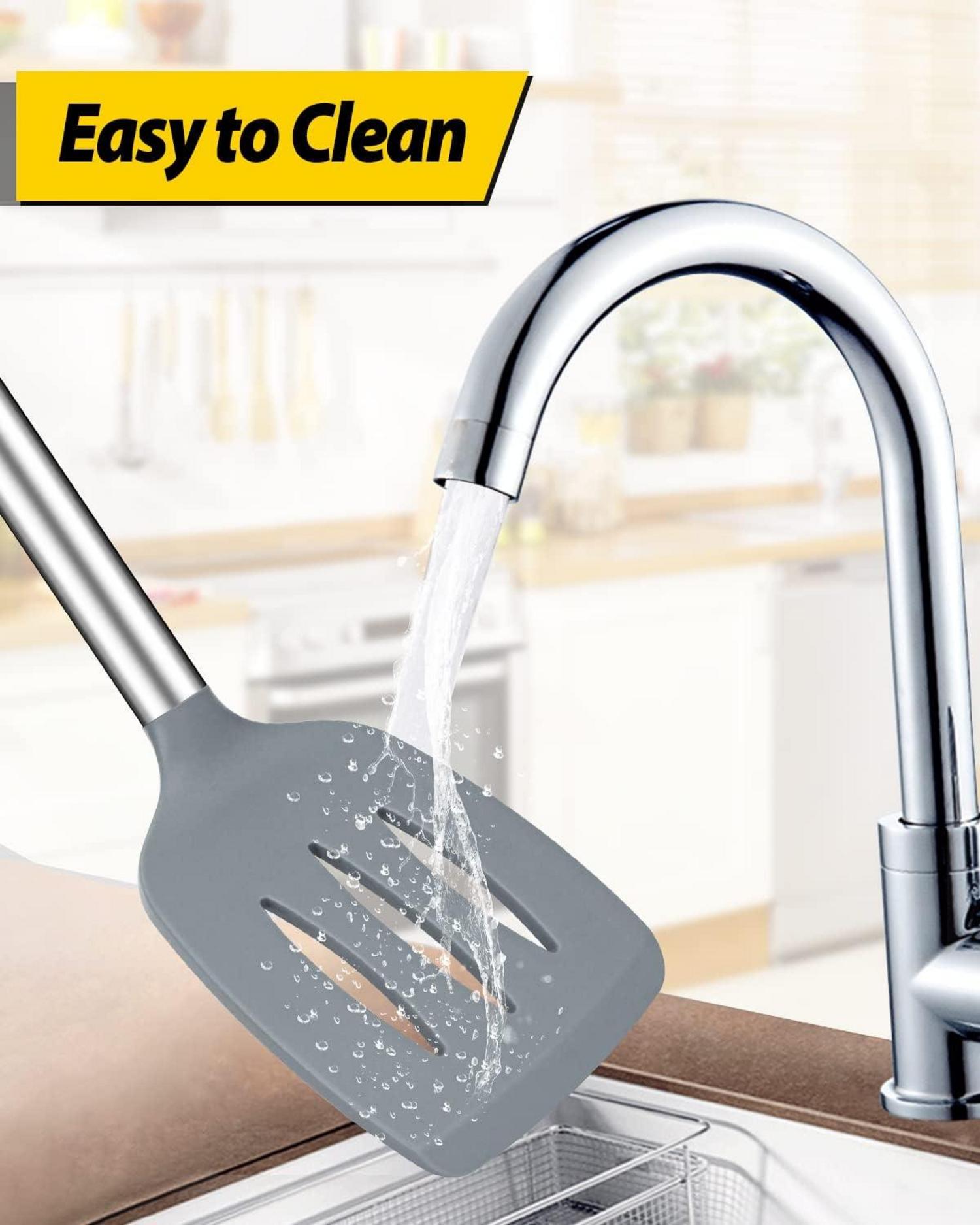 Pfannenwender Silikon mit Schlitzen Antihaftbeschichtung