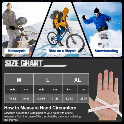 Wasserdichte Winterhandschuhe Thinsulate Warm Touchscreen XL