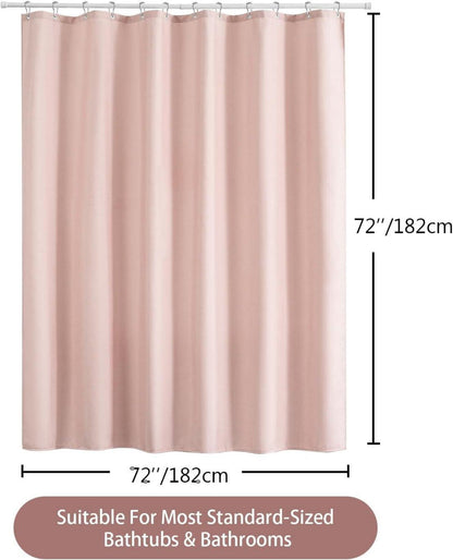 Duschvorhang Leinen Anti Schimmel Wasserdicht 182x182cm Rosa