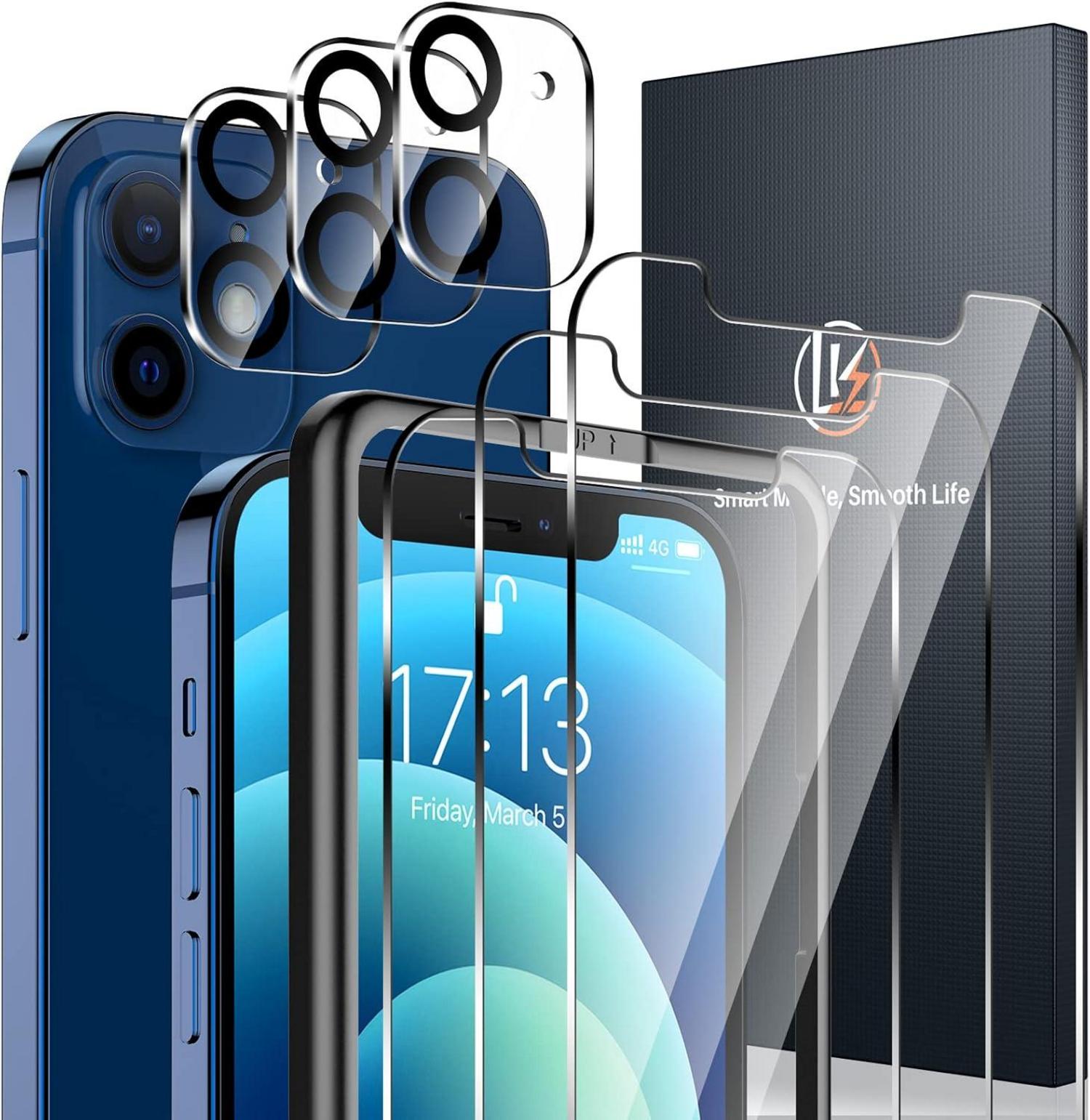 Displayschutzfolien für iPhone 12 6,1 Zoll 3er Set