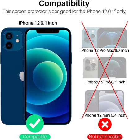 Displayschutzfolie für iPhone 12 (6,1 Zoll) hartglas