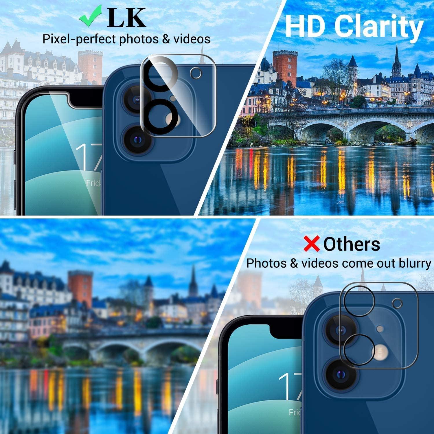 iPhone 12 Displayschutzfolie 9H Hartglas 3er Pack schützt vor Kratzern