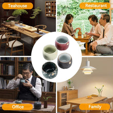 4-teiliges Keramik-Teetassenset in japanischem/chinesischem