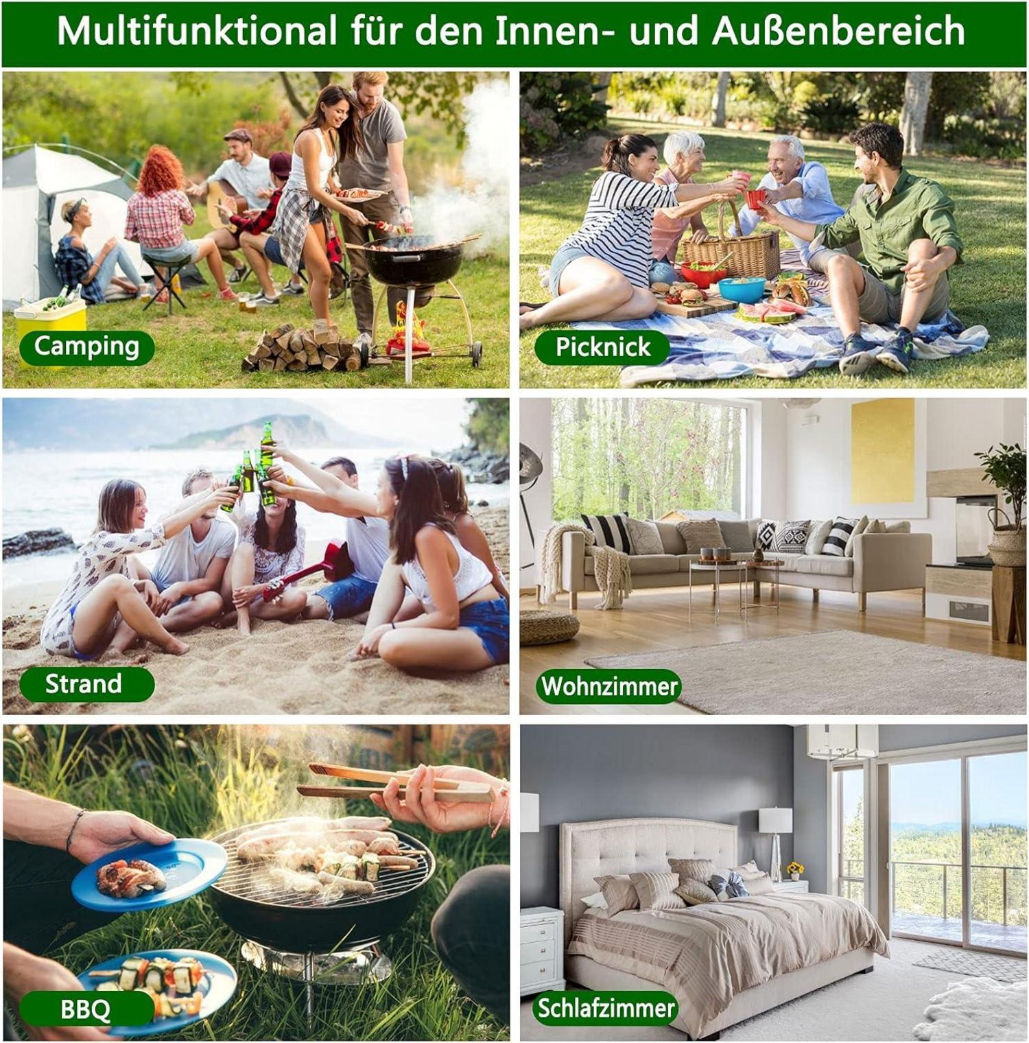 Tragbarer Campingtisch Aluminium Klapptisch Outdoor Picknick Compact Carry Bag
