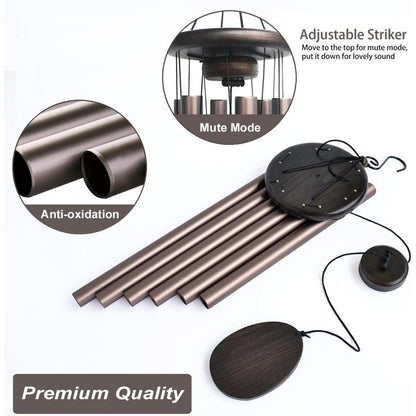 Klassisches Windspiel Bronze Aluminiumrohre Outdoor Garten Hof Terrasse Deko
