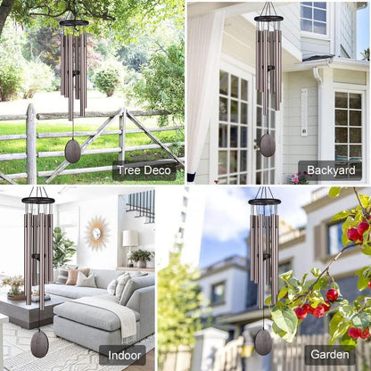 Klassisches Windspiel Bronze Aluminiumrohre Outdoor Garten Hof Terrasse Deko