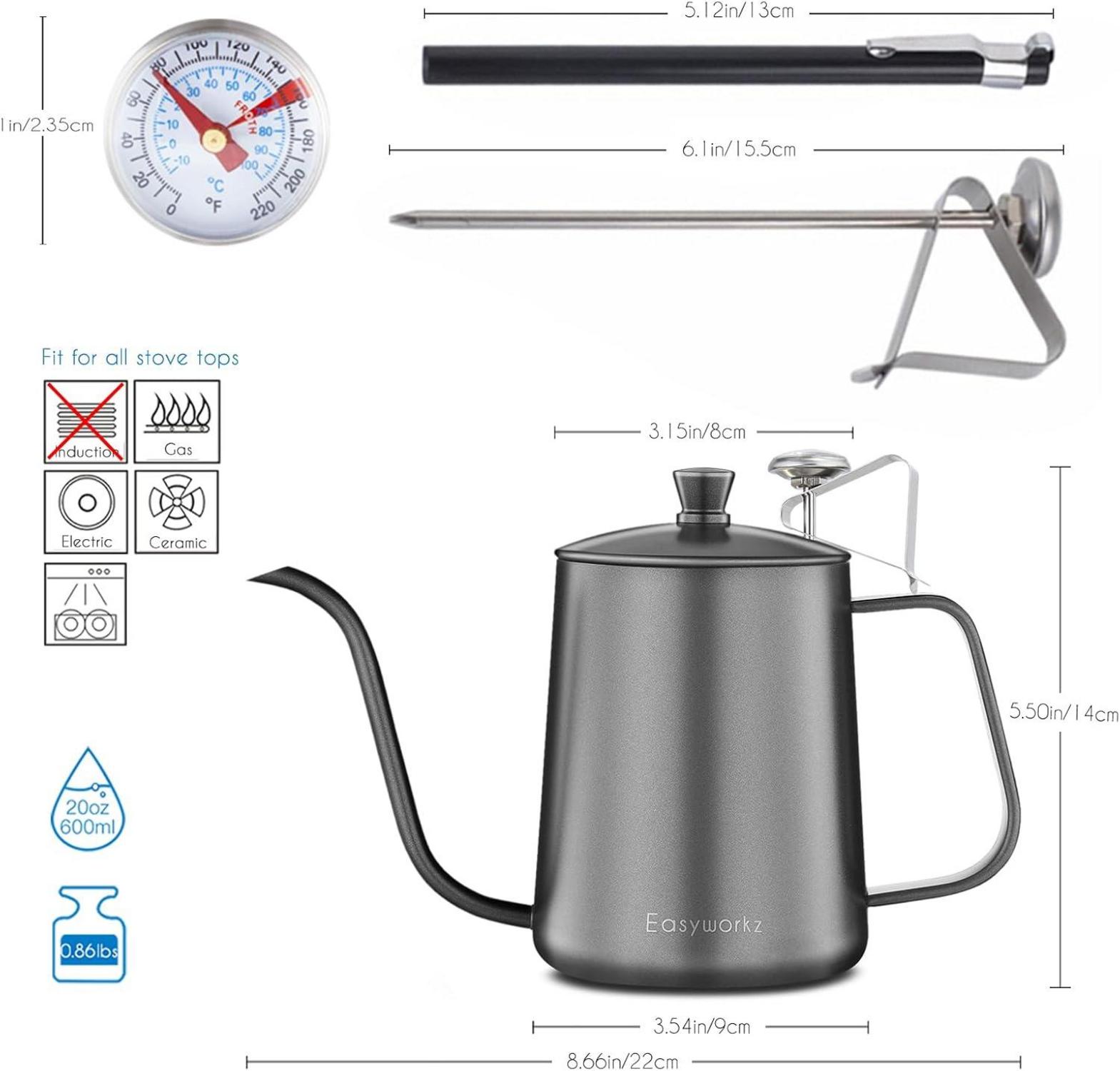 Easyworkz Gooseneck Pour Over Kaffeekessel Edelstahl