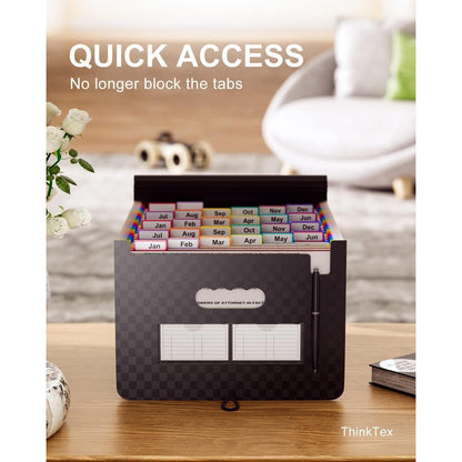 A4 Dokumentenmappe mit 26 Taschen, Erweiterbarer Dateiordner