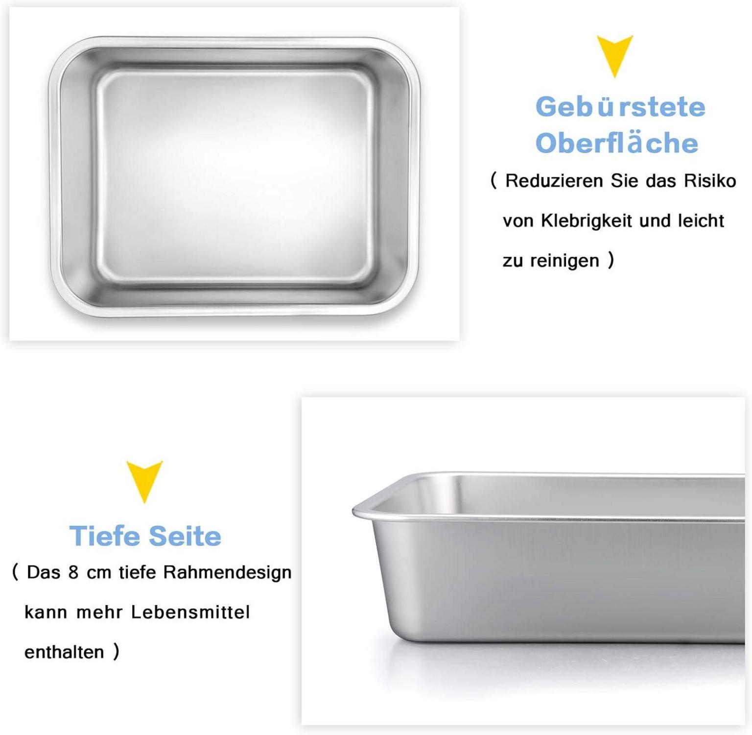 Homikit Edelstahl Auflaufform Rechteckig Backform Kuchenform