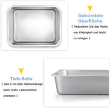 Homikit Edelstahl Auflaufform Rechteckig Backform Kuchenform