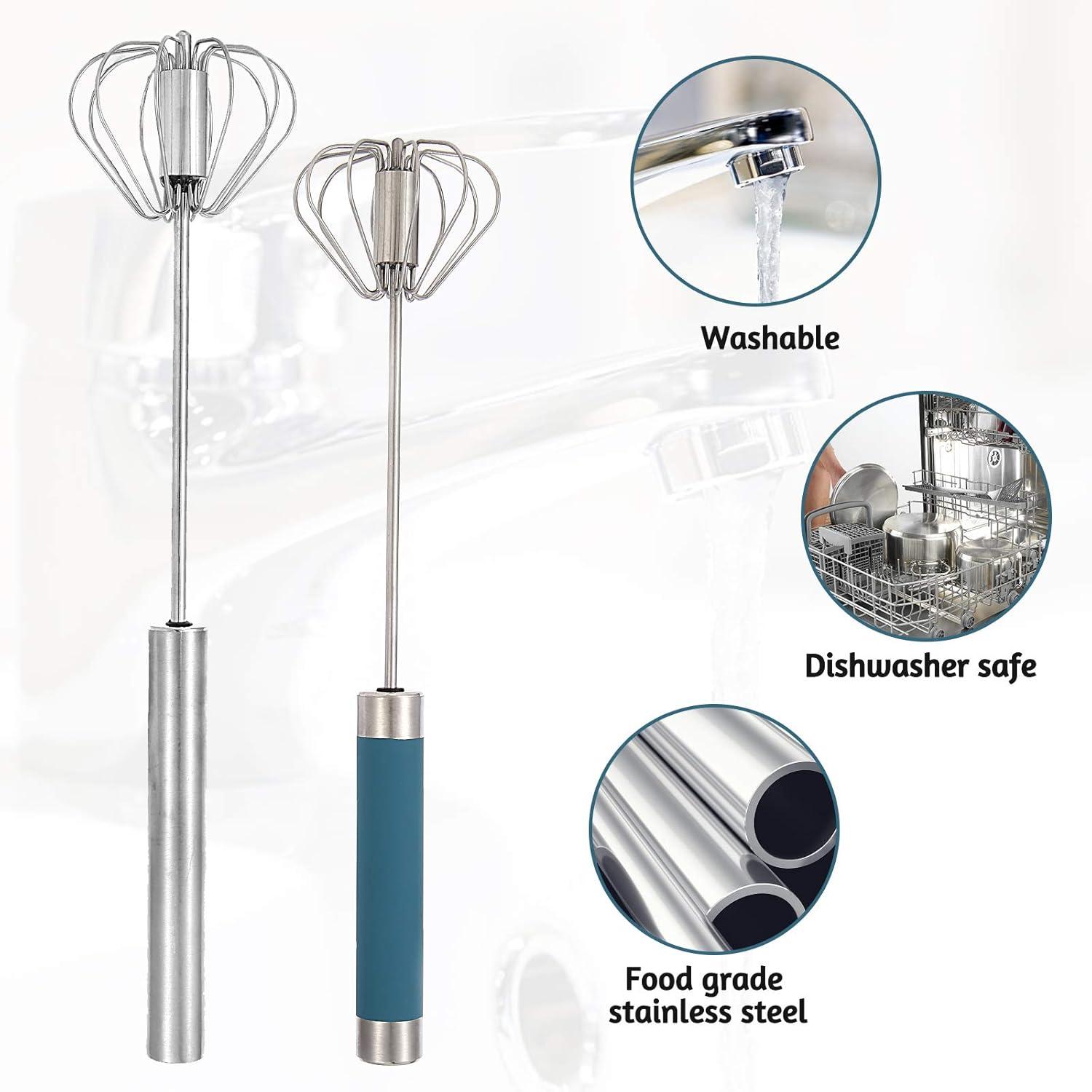 Küchen Schneebesen Set 4PCS Edelstahl Halbautomatisch Mini