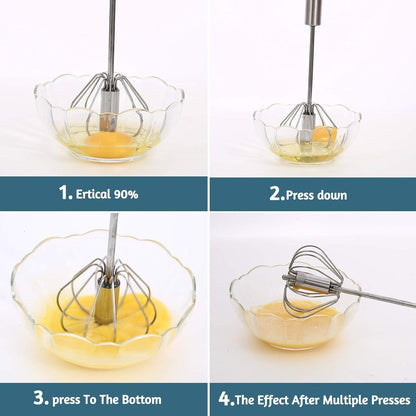 Küchen Schneebesen Set 4-teilig Edelstahl ergonomisch