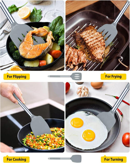 Silikon Pfannenwender Set hitzebeständig BPA-frei 2er Pack