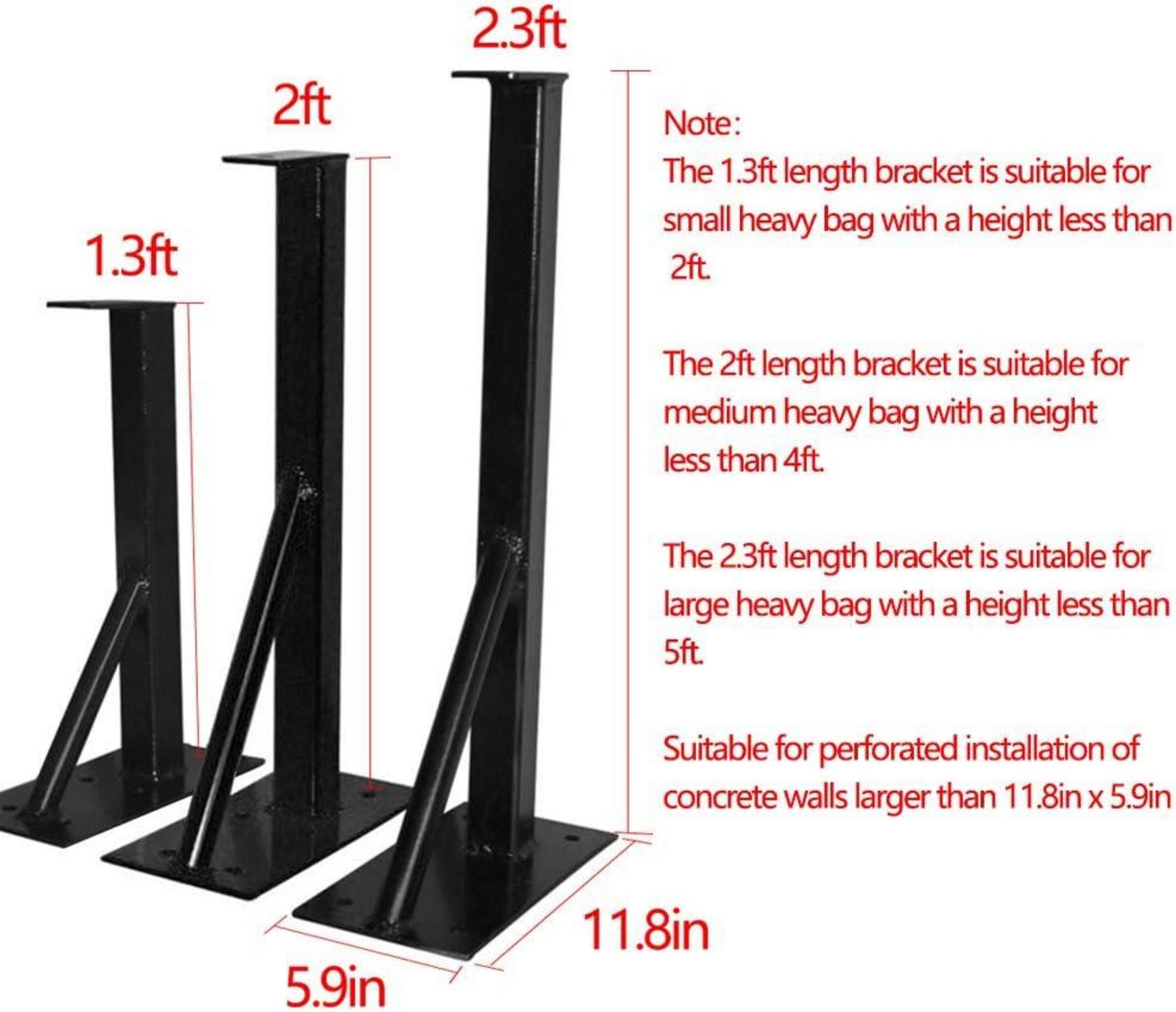 Boxsack Wandhalterung Heavy Duty bis 800lbs 40cm - schwarz