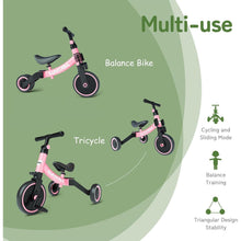 besrey 5-in-1 Dreirad Lauffahrrad für Kinder 1-4 Jahre