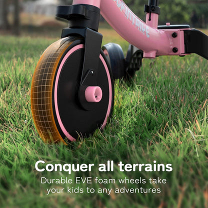 besrey 5-in-1 Dreirad Lauffahrrad für Kinder 1-4 Jahre