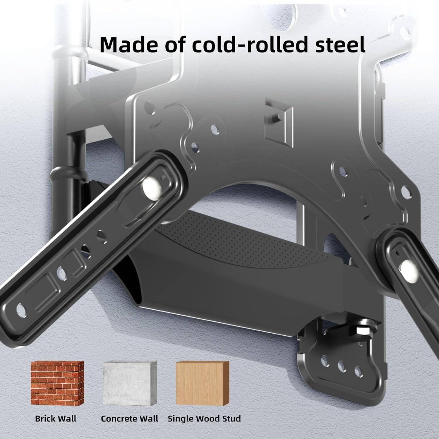 TV Wandhalterung Schwenkbar Neigbar Ausziehbar 32-55 Zoll 31.8Kg Max VESA 400x400mm