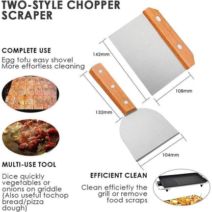 8-TLG Profi Grillbesteck Set Grillwender mit Tragetasche