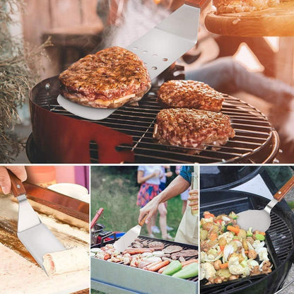 8-TLG Profi Grillbesteck Set Grillwender mit Tragetasche