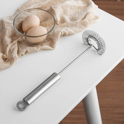 Edelstahl Spiralbesen 30cm Schneebesen Küchenhelfer Silber