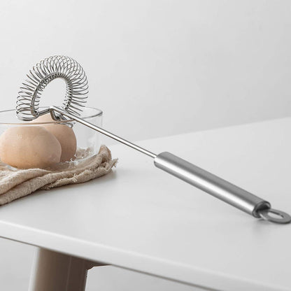 Spiralbesen Edelstahl Schneebesen 30cm Koch Küchenhelfer Silber