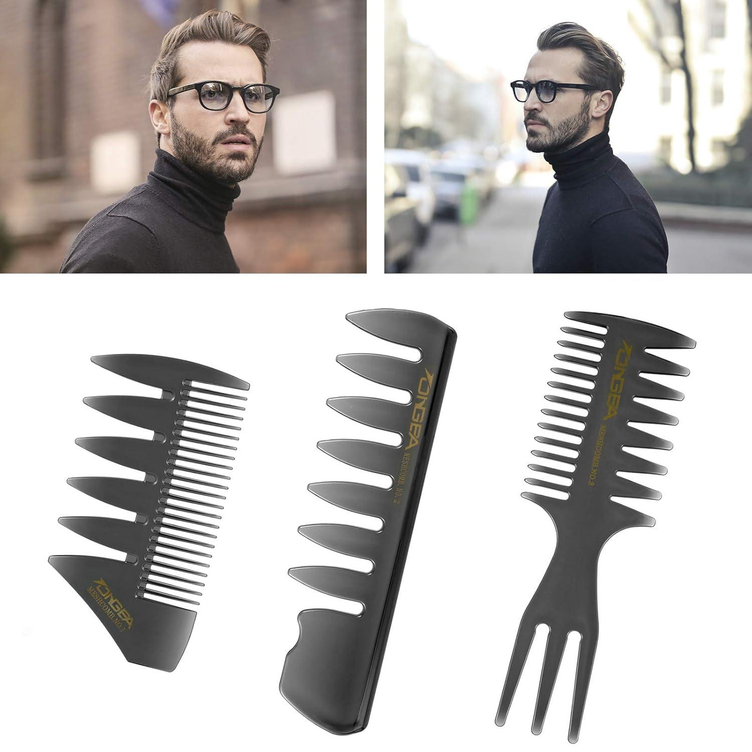 Professionelles 3-teiliges Styling-Kamm-Set für Männer, Friseur