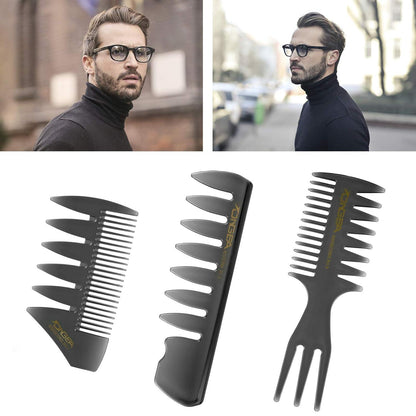 Professionelles 3-teiliges Styling-Kamm-Set für Männer, Friseur