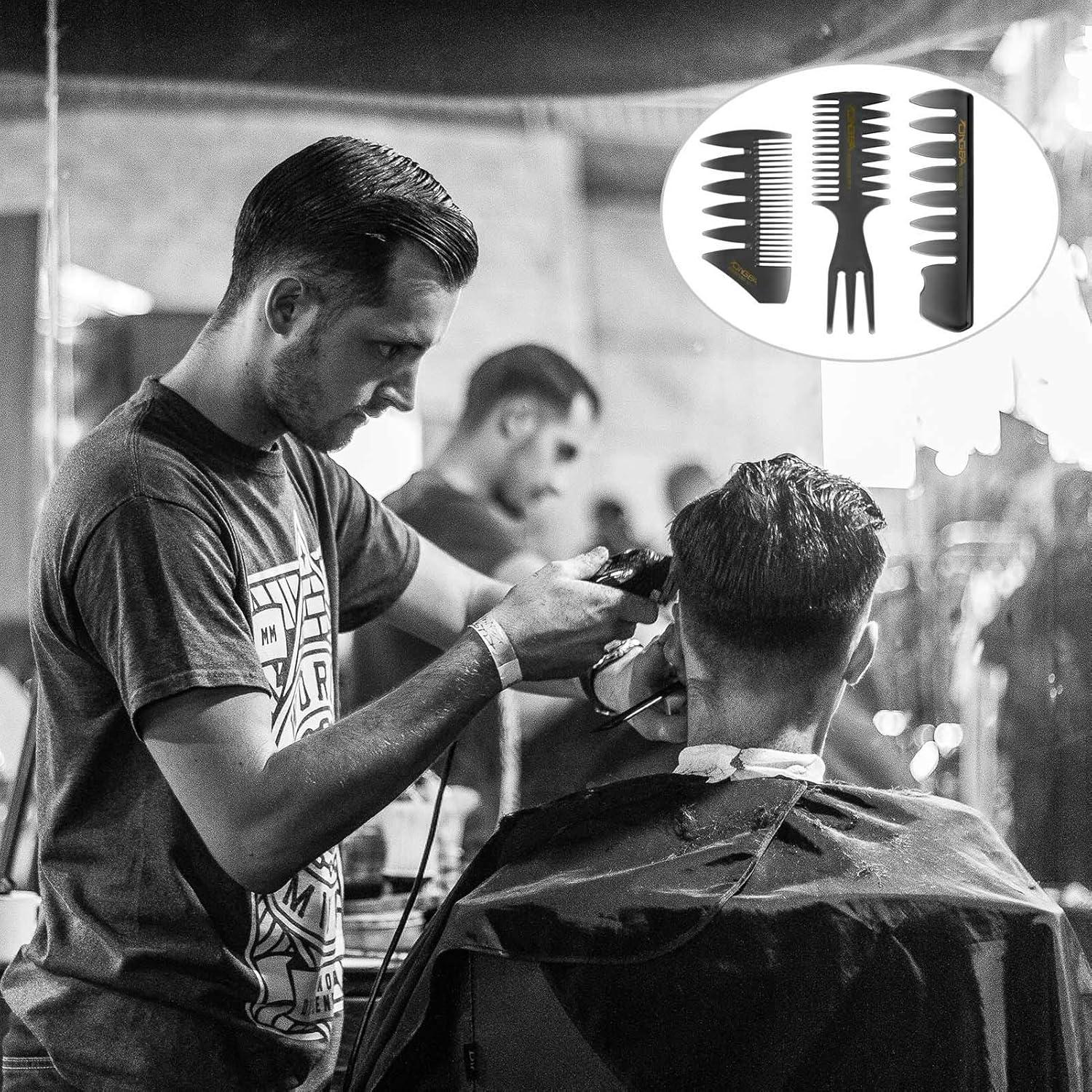 Professionelles Styling-Kamm-Set Männer Retro Breitzahn Haarbürste