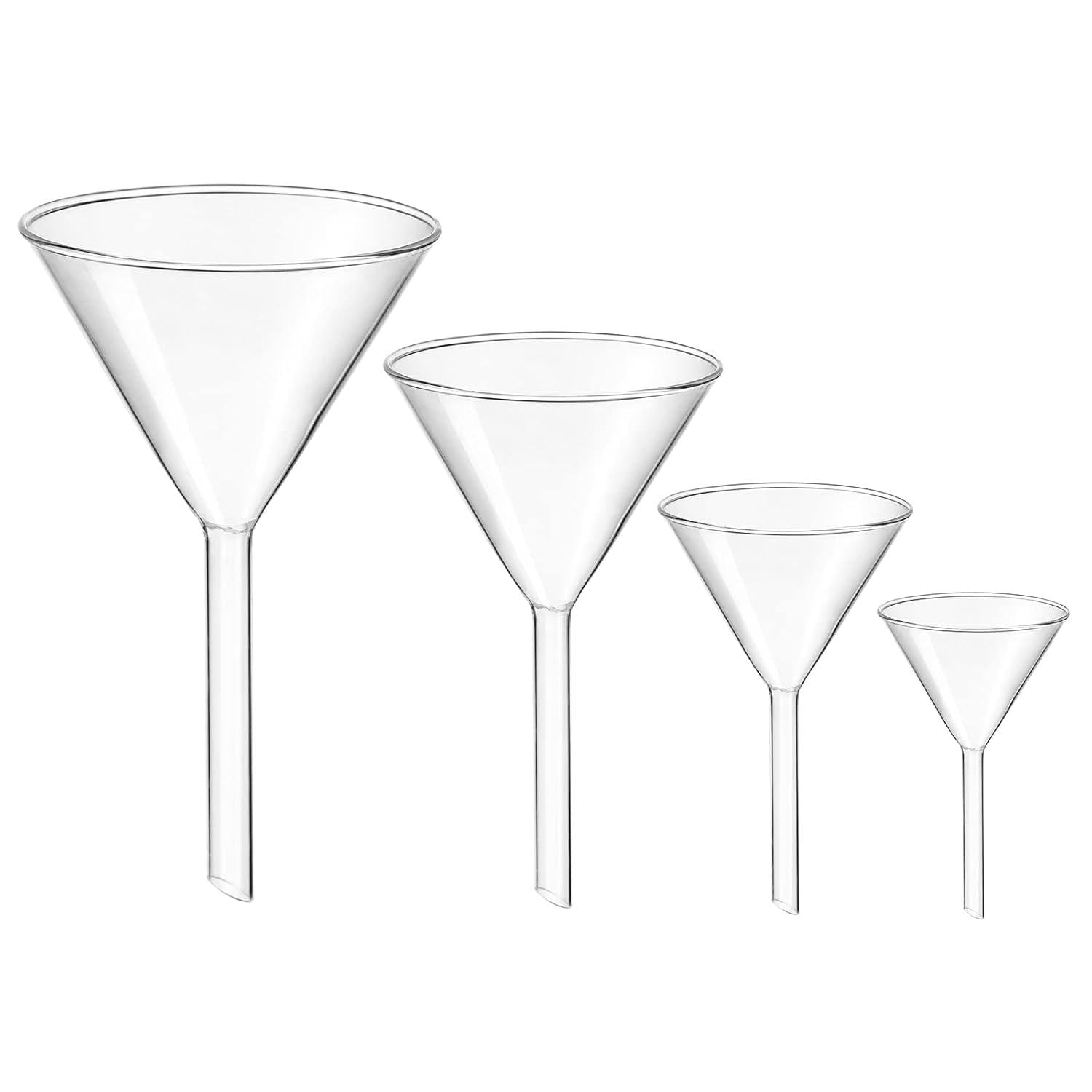 Glastrichter Set Organische Analytische Chemie 40/50/75/100mm