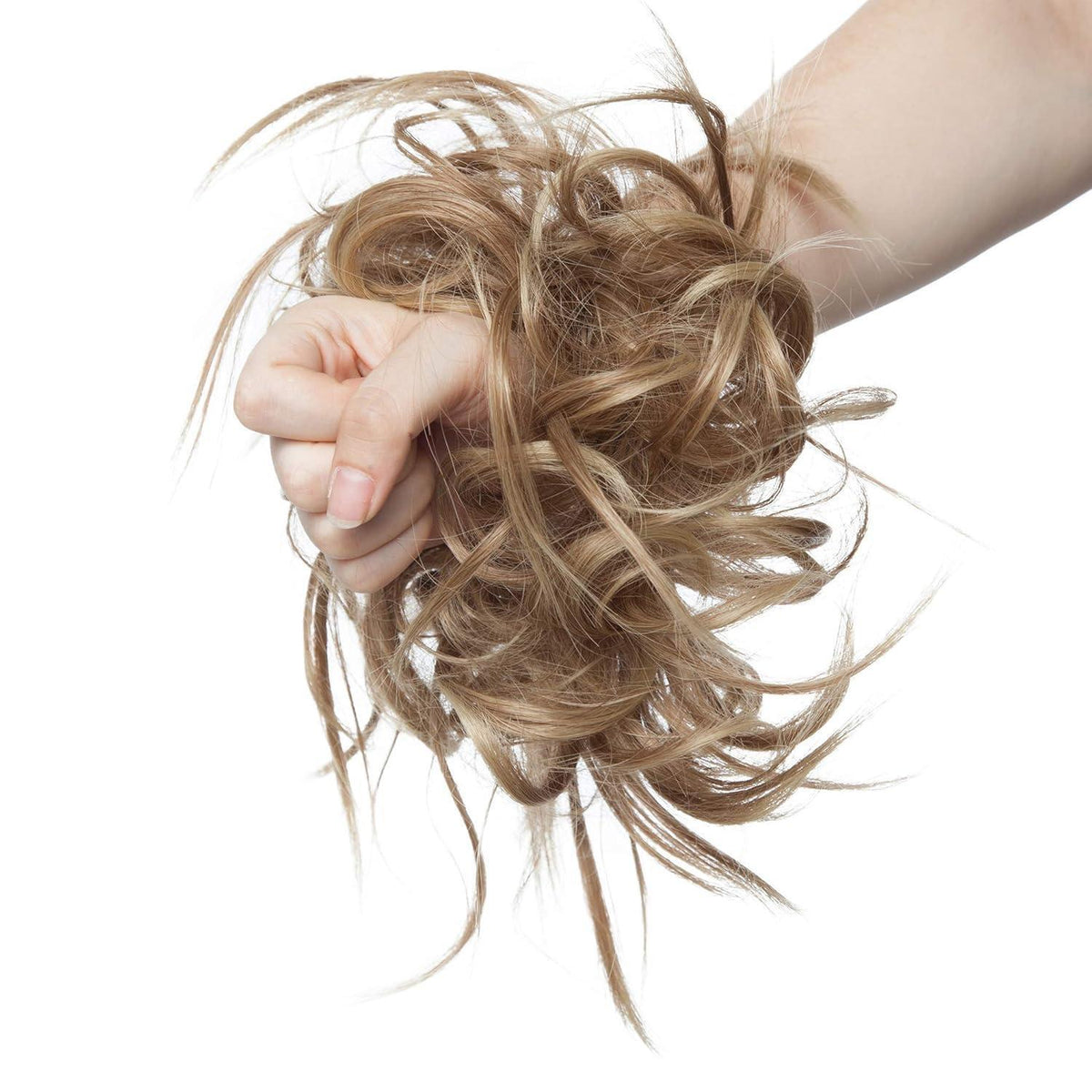 Unordentlicher Dutt Haargummi – Hellbraun Dunkelblond Mix