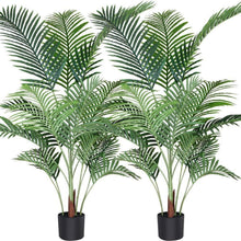 Künstliche Areca Palme 140cm 15 Zweige für Innen & Außen 2er