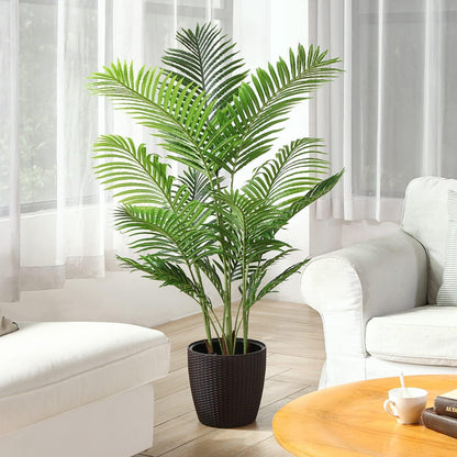 Künstliche Areca Palme 140cm 15 Zweige für Innen & Außen 2er