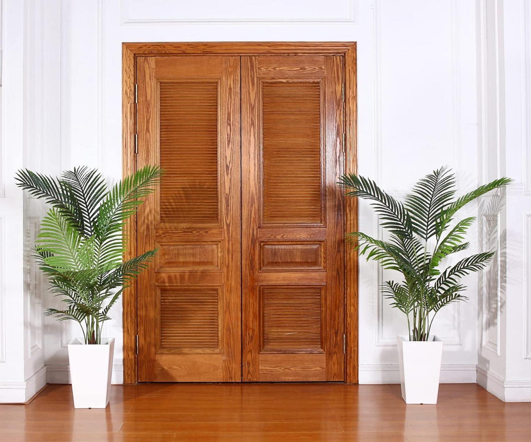 Künstliche Areca-Palme 140 cm 2er Pack moderne Dekoration drinnen draußen