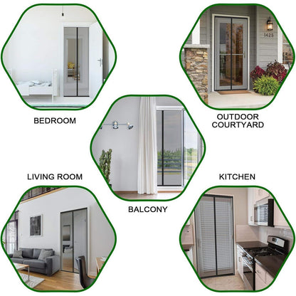 Fliegengitter Tür Insektenschutz 90x210cm Magnetvorhang