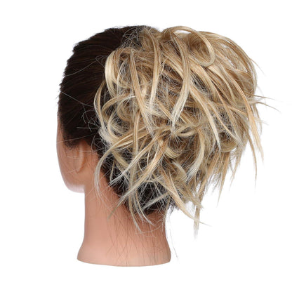 Unordentlicher Dutt Haargummi Erdbeerblond & Platinblond
