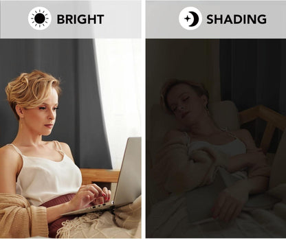 Blickdichte Verdunkelungsvorhänge Ösen 160x117cm Dunkelgrau 2er Set