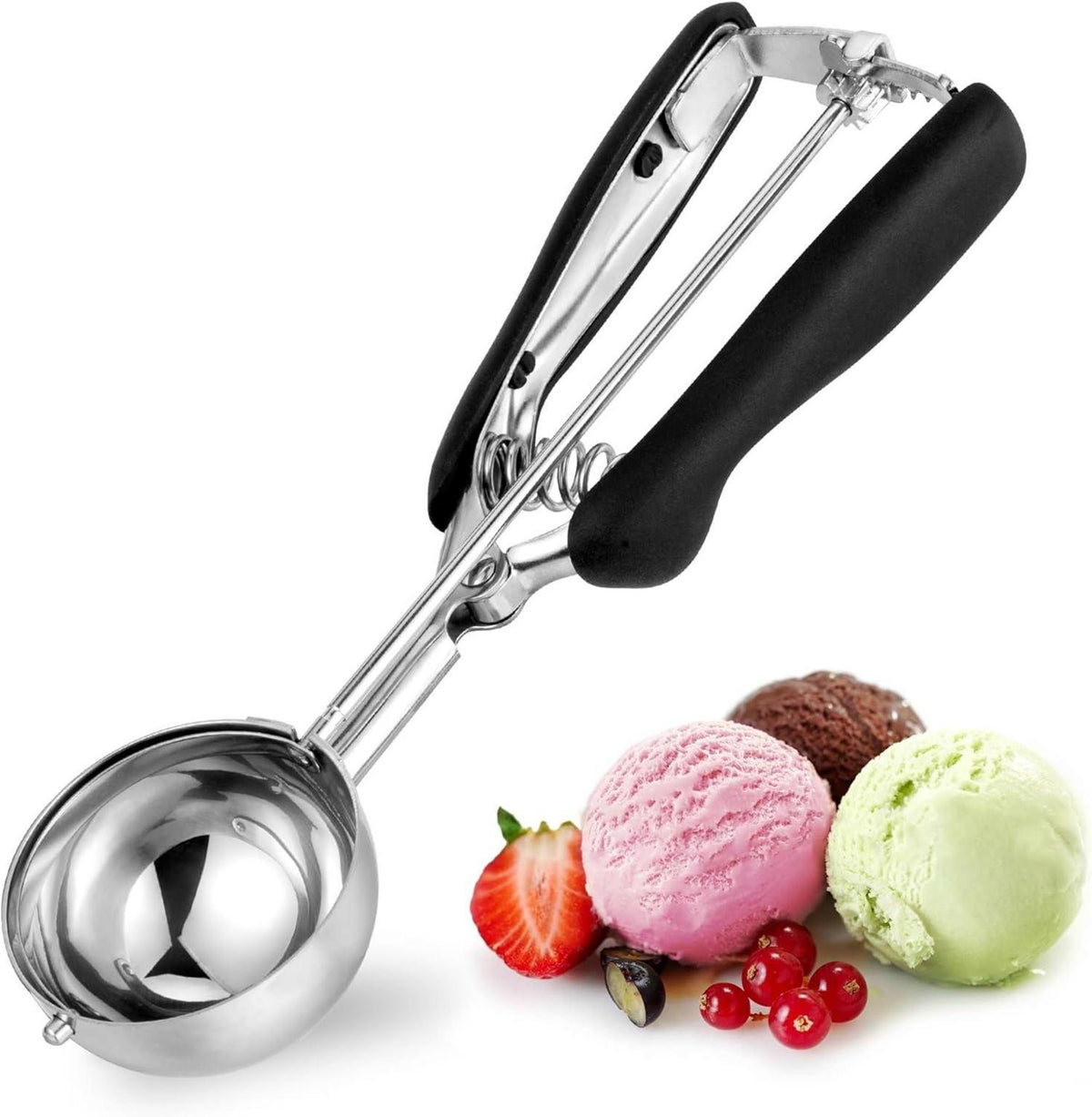 Eisportionierer Edelstahl Auslöser Griff 60ml für Eis Backen