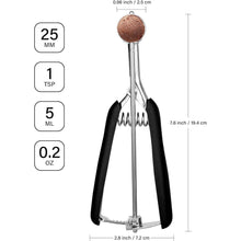Eisportionierer Edelstahl 2,5 cm Auslöser Komfortabler Griff