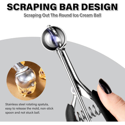 Eisportionierer Edelstahl 2,5 cm Auslöser Komfortabler Griff