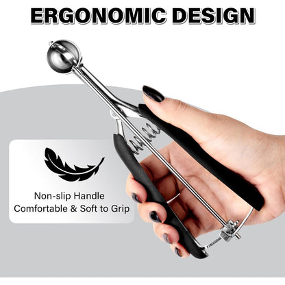 Eisportionierer Edelstahl 2,5 cm Auslöser Komfortabler Griff