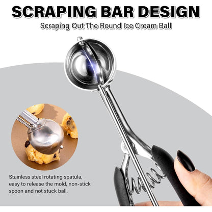 Eisportionierer Edelstahl 3,5 cm Auslöser Griff 15ml für