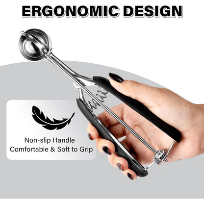 Eisportionierer Edelstahl 3,5 cm Auslöser Griff 15ml für