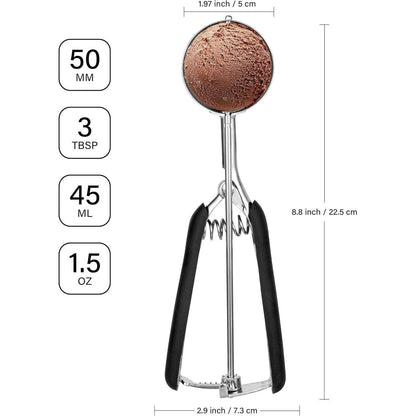 Eisportionierer Edelstahl 5cm Auslöser Komfortabler Griff