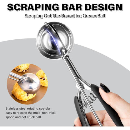 Eisportionierer Edelstahl 5cm Auslöser Komfortabler Griff